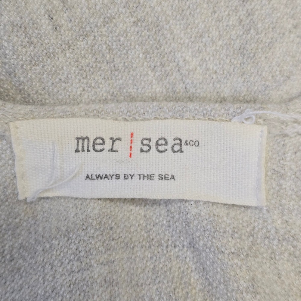 Mer-Sea Poncho Shawl Women One Size Cream Fringe Trim Coastal Boho Wrap - Picture 7 of 11